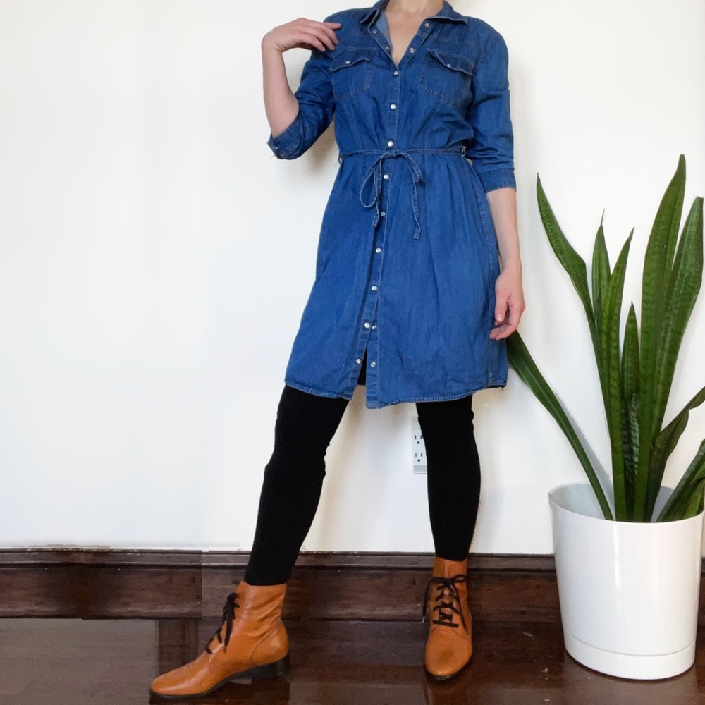 Y2K Denim Dress 100% Cotton